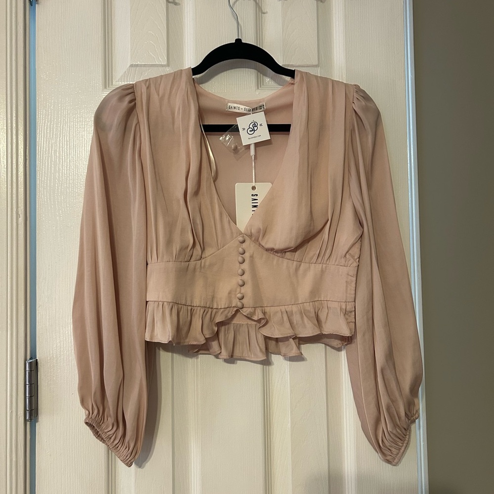 Blush Women's Pink Ruffled Blouse
